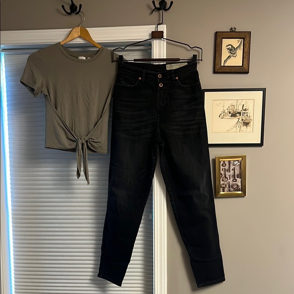 Diesel Straight Black Jeans
